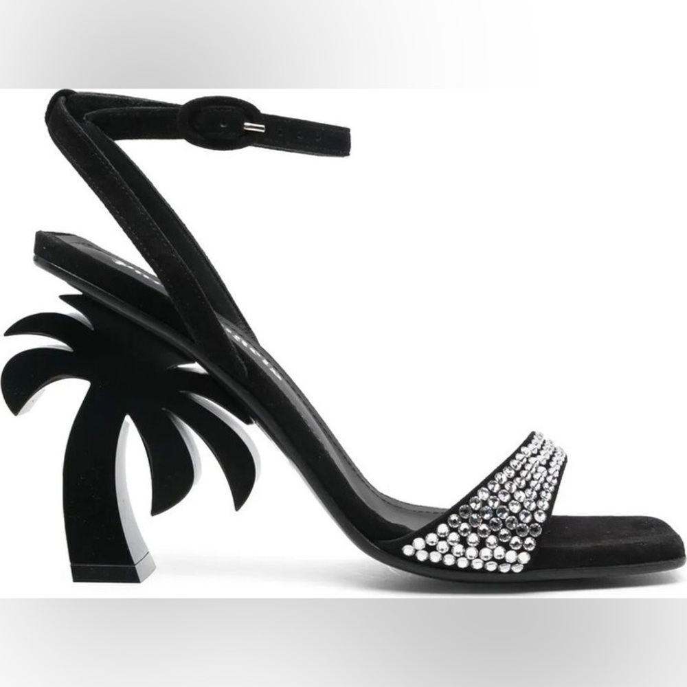 Palm Angels Palm Embellished Suede Sandals